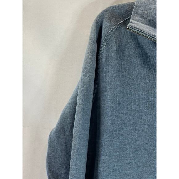 BANANA REPUBLIC Men's Blue Quarter-Zip Cotton Pullover Sweater SZ M - Picture 3 of 11